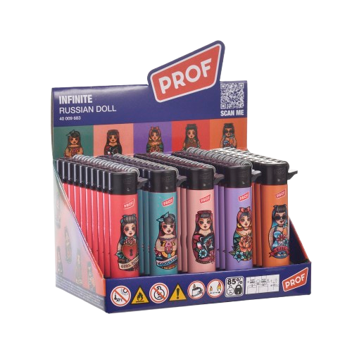 Ref.40009683-PROF_Encendedor_RED_RUSIAN_DOLL_25u